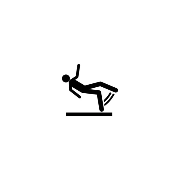 Falling People Icon Silhouette Pictogram White Background — Vector de stock