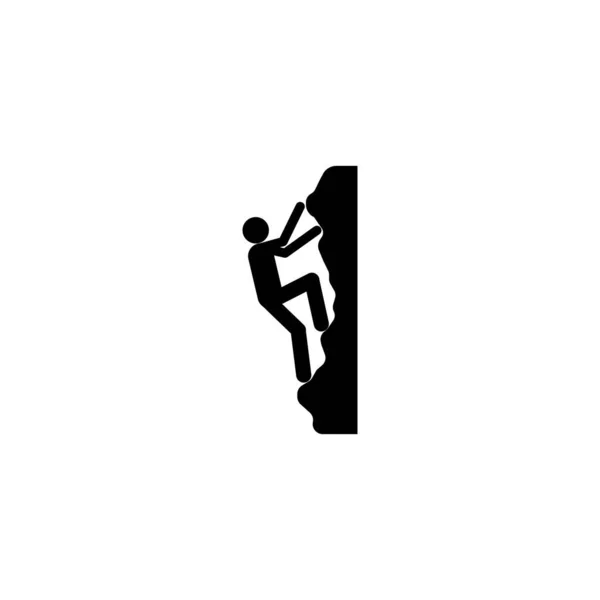 Wall Climbing Icon White Background — Image vectorielle