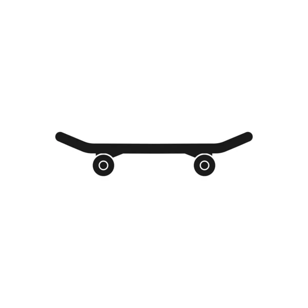 Skateboard Icon White Background — Vetor de Stock