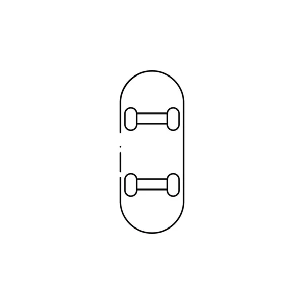 Skateboard Icon White Background — Διανυσματικό Αρχείο