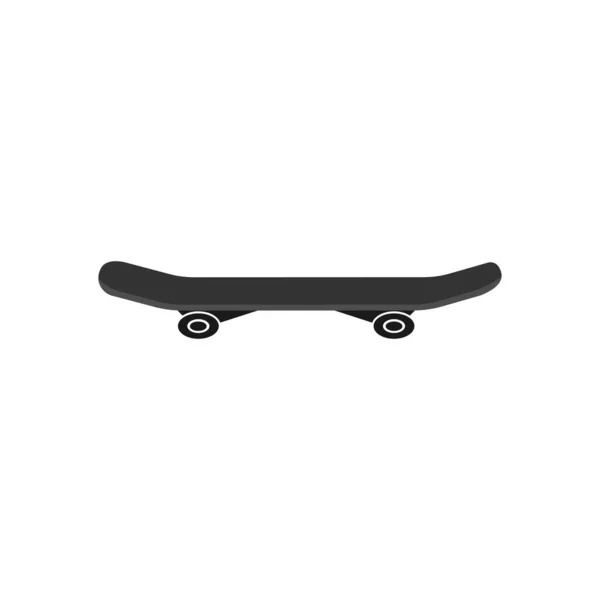 Skateboard Icon White Background - Stok Vektor