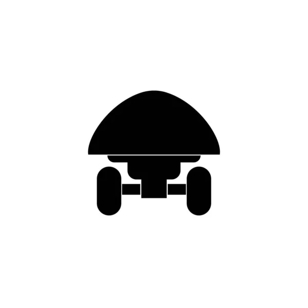 Skateboard Icon White Background — стоковый вектор