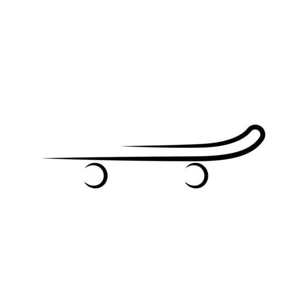 Skateboard Icon White Background — ストックベクタ