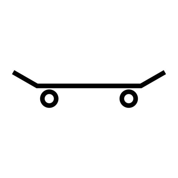 Skateboard Icon White Background — Stockvektor