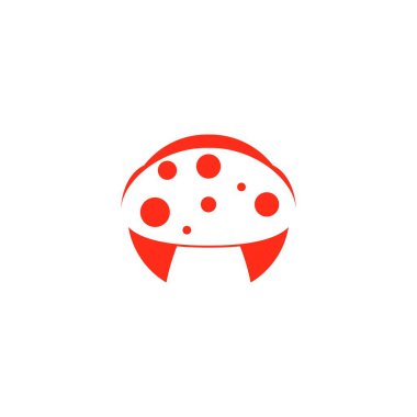 Mantar logosu vektör şablonu