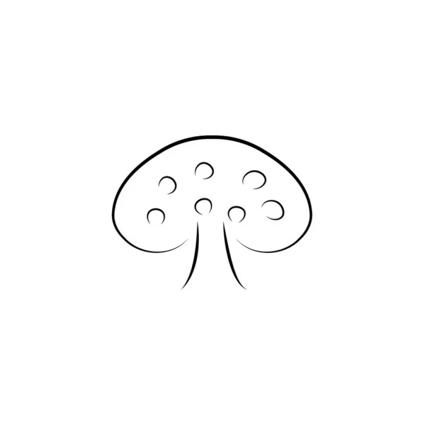 キノコのロゴアイコンベクトルテンプレート — ストックベクタ