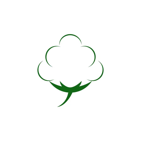 Simple Cotton Logo Icon Vektor Template — 스톡 벡터