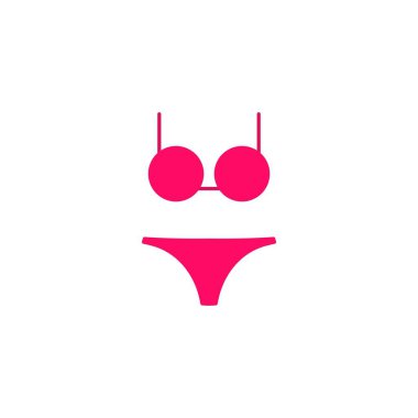 Swimsuits or Bikini Icon isolated on white background. Two piece bikini panties bikini bra swimsuit icon for apps and websites. bikini icon vector from travel concept