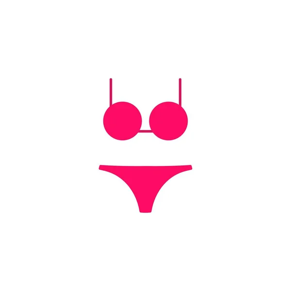 Swimsuits Bikini Icon Isolated White Background Two Piece Bikini Panties —  Vetores de Stock