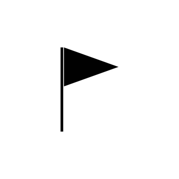 Чорний Трикутник Значок Прапора Векторний Шаблон — стоковий вектор