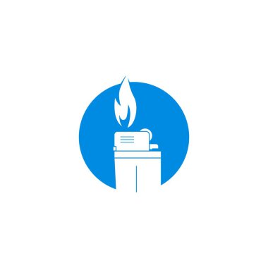Gaz Aydınlatma Simgesi logo vektör şablonu