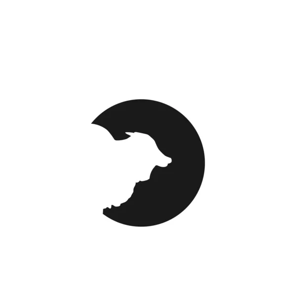 Zwarte Koe Logo Vektor Sjabloon — Stockvector