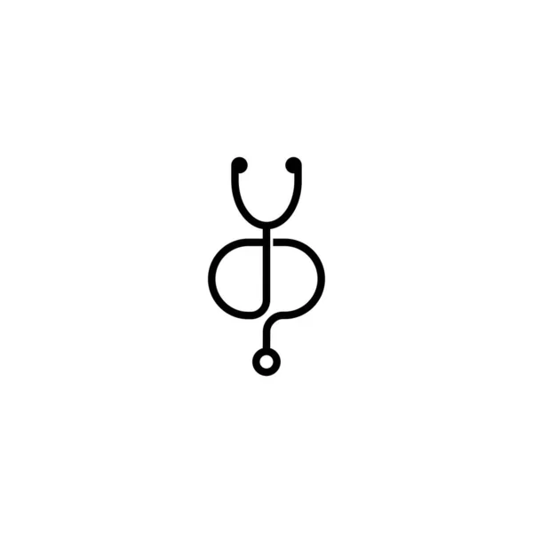 Stethoskop Logo Medizinische Ikone Gesundheitssymbol — Stockvektor