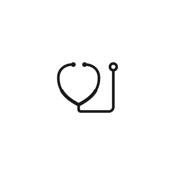 Stethoscope Logo Medical Icon Health Symbol — Stock Vector