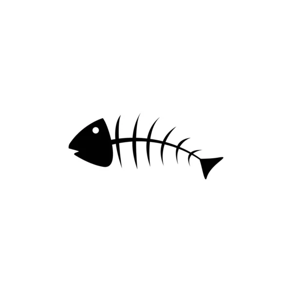 Риб Ячий Кістяк Логотип Векторна Ілюстрація Шаблон Дизайну — стоковий вектор