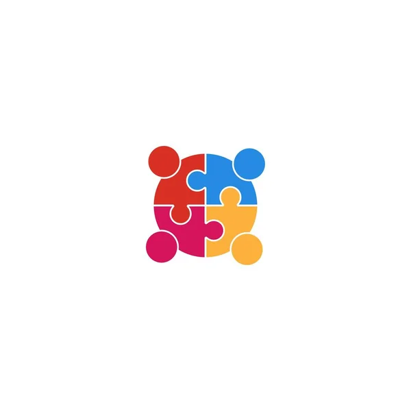 Logo Pour Personnes Handicapées Soins Familiaux Logo Soins Communautaires Design — Image vectorielle