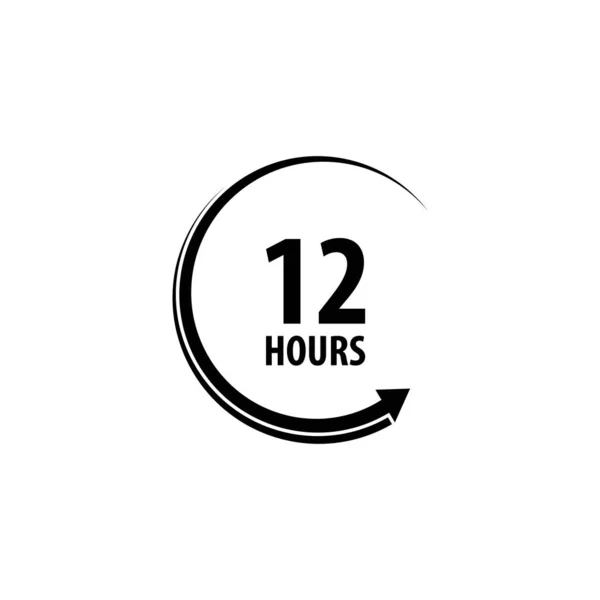 Signe Heures Flèche Horloge Logo Icône Vectorielle Illustration Design — Image vectorielle