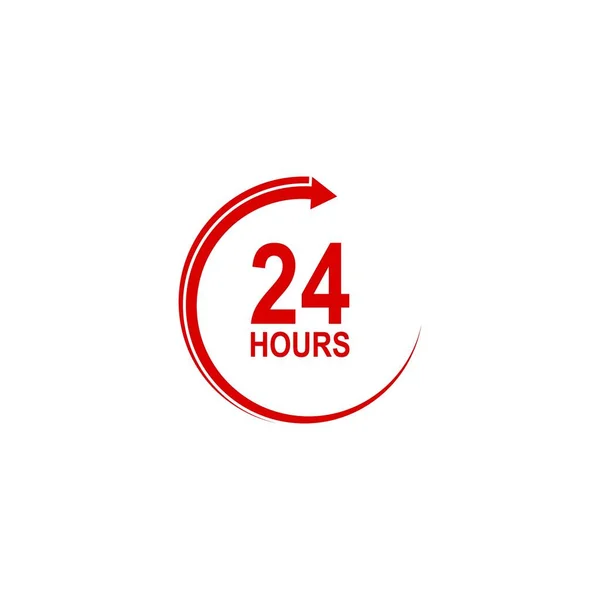 24小时标志箭头标志矢量图标设计 — 图库矢量图片