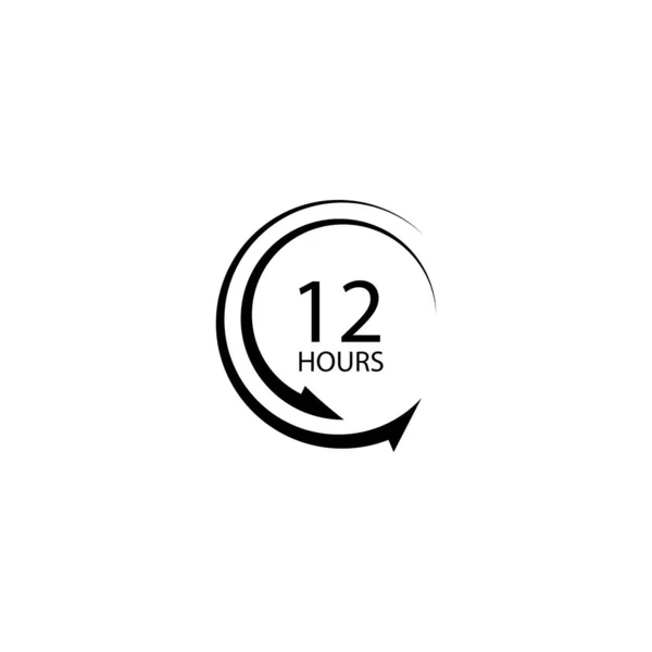 12个时钟箭头小时标识矢量图标设计 — 图库矢量图片