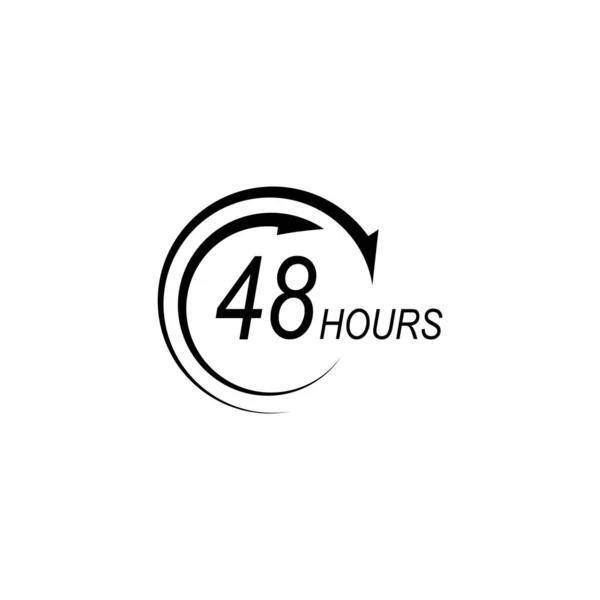 48时钟箭头小时标识矢量图标设计 — 图库矢量图片