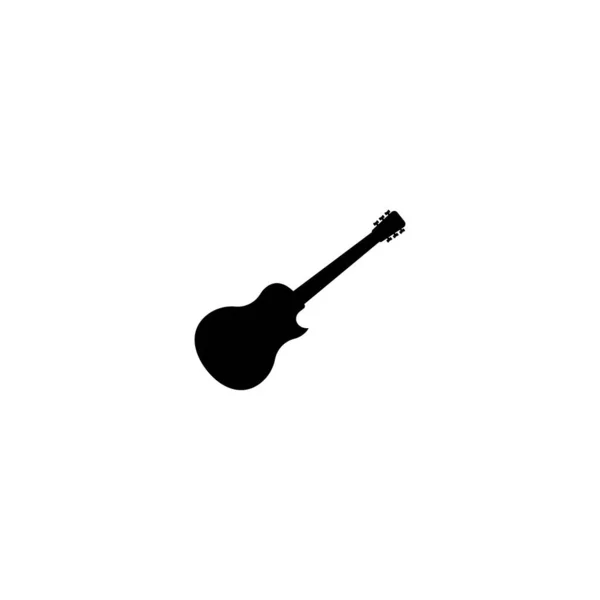 ギターアイコンロゴベクトルイラストデザイン — ストックベクタ
