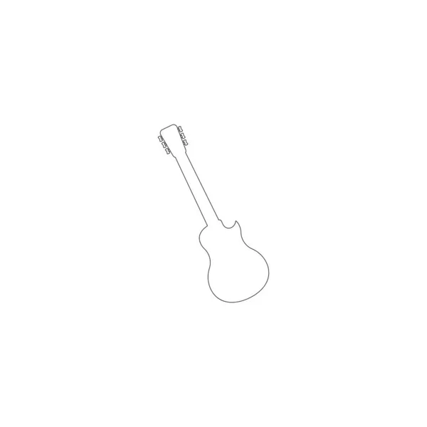 Ícone Guitarra Logotipo Design Ilustração Vetorial — Vetor de Stock