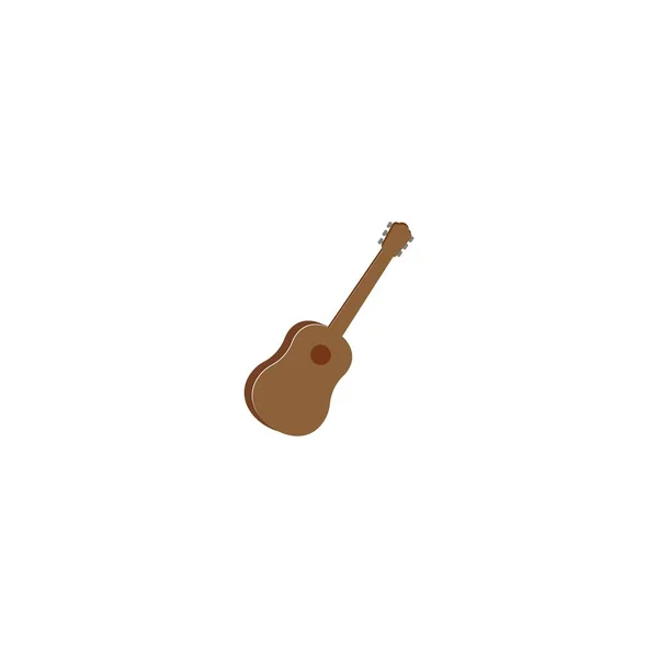 Ícone Guitarra Logotipo Design Ilustração Vetorial — Vetor de Stock