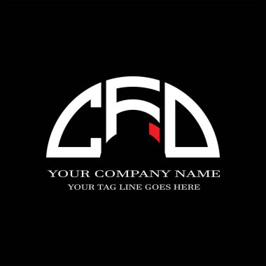 CFJ harf logosu vektör grafikli yaratıcı tasarım