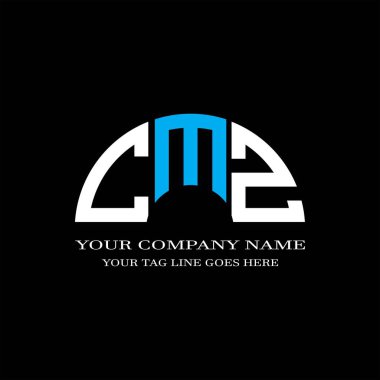 CMZ harf logosu vektör grafikli yaratıcı tasarım