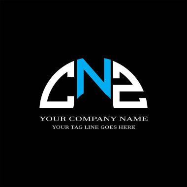 CMZ harf logosu vektör grafikli yaratıcı tasarım