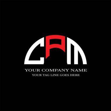 CPM harfi logosu vektör grafikli yaratıcı tasarım