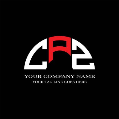 Vektör grafikli CPZ harf logosu yaratıcı tasarımı