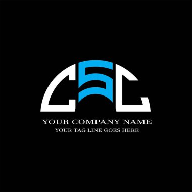 CSC harf logosu vektör grafikli yaratıcı tasarım