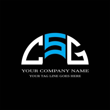 CSG harf logosu vektör grafikli yaratıcı tasarım