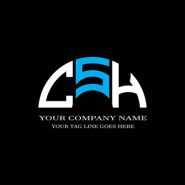 CSH harf logosu vektör grafikli yaratıcı tasarım