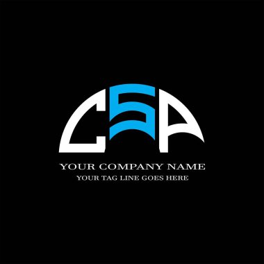 CSP harf logosu vektör grafikli yaratıcı tasarım