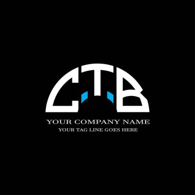 CTB harf logosu vektör grafikli yaratıcı tasarım