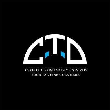 CTD harf logosu vektör grafikli yaratıcı tasarım