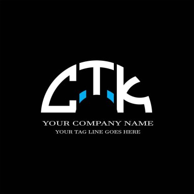 CTK harf logosu vektör grafikli yaratıcı tasarım