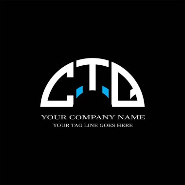 CTQ harf logosu vektör grafikli yaratıcı tasarım