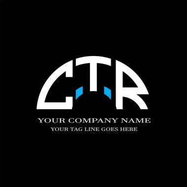 CTR harf logosu vektör grafikli yaratıcı tasarım