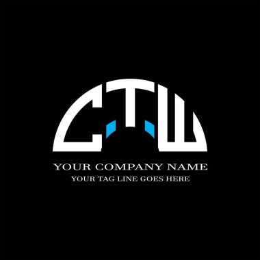 CTW harf logosu vektör grafikli yaratıcı tasarım