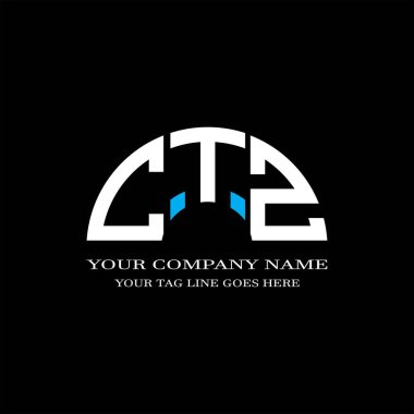 CTZ harf logosu vektör grafikli yaratıcı tasarım