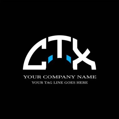CTX harf logosu vektör grafikli yaratıcı tasarım