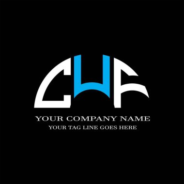 Vektör grafikli CUF harf logosu yaratıcı tasarımı