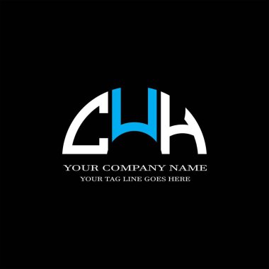 CUH harf logosu vektör grafikli yaratıcı tasarım