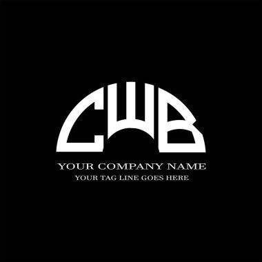 CWB harfi logosu vektör grafikli yaratıcı tasarım