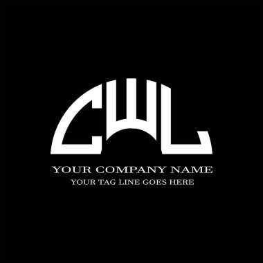 CWL harf logosu vektör grafikli yaratıcı tasarım
