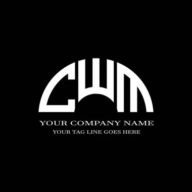 CWM harf logosu vektör grafikli yaratıcı tasarım