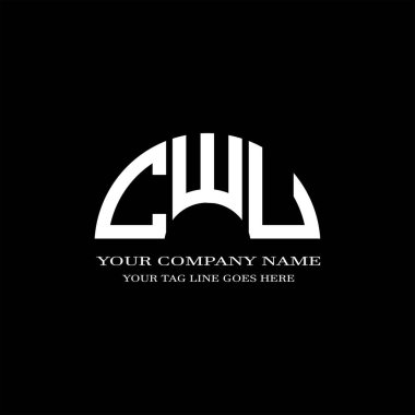 CWU harf logosu vektör grafikli yaratıcı tasarım